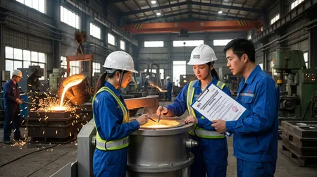 SGS third-party factory audit and pre-shipment inspection certificate for foundry equipment