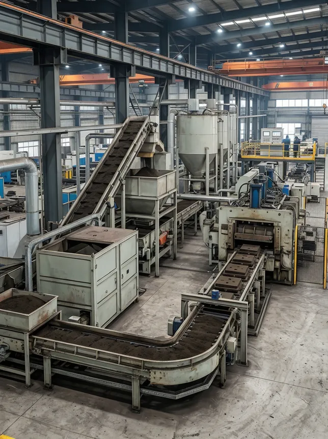 Sand reclamation loop integrated with automatic flaskless molding system