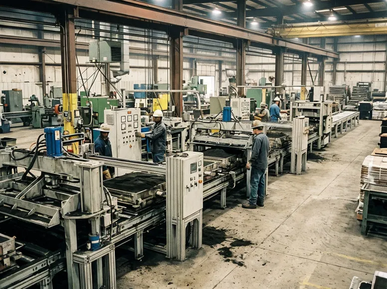 TZFoundry customized clay sand molding line configured to client specifications on the factory floor