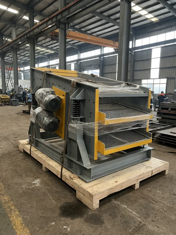 Clay sand vibrating screen ready for shipment at TZFoundry factory