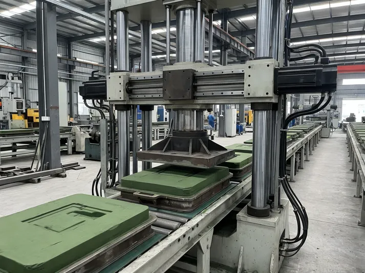 Servo-driven compaction ram delivering ±2% pressure consistency across horizontal mold surface