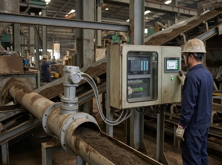 Inline clay analyzer integrated with PLC mixing system for real-time clay content monitoring