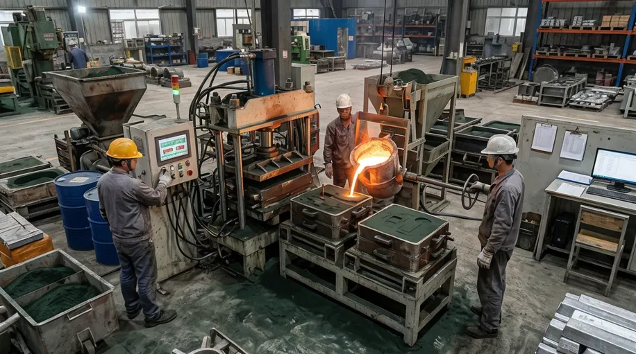 72-hour full production cycle factory testing with actual sand, resin, and casting materials