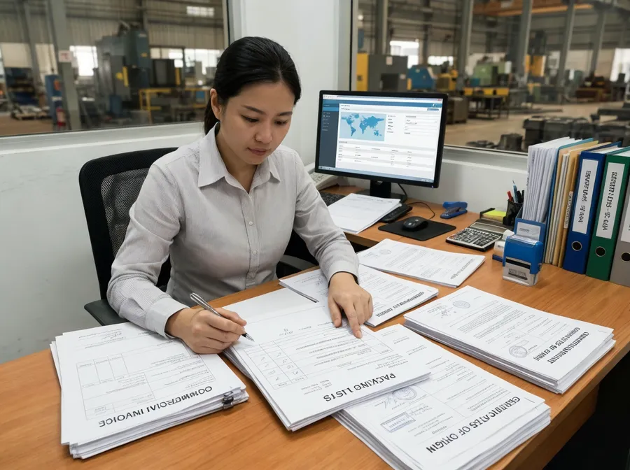 Export documentation preparation with HS codes, certificates of origin, and packing lists