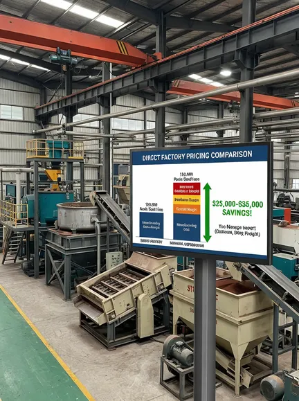 Direct factory pricing comparison showing $25,000-$35,000 savings versus regional distributors