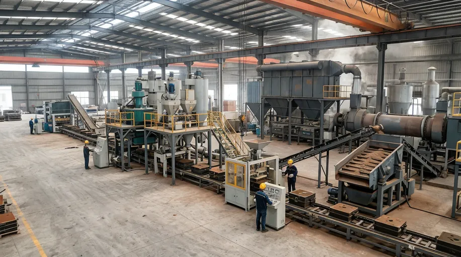 Resin sand production line with mixing equipment, coating systems, and reclamation plant
