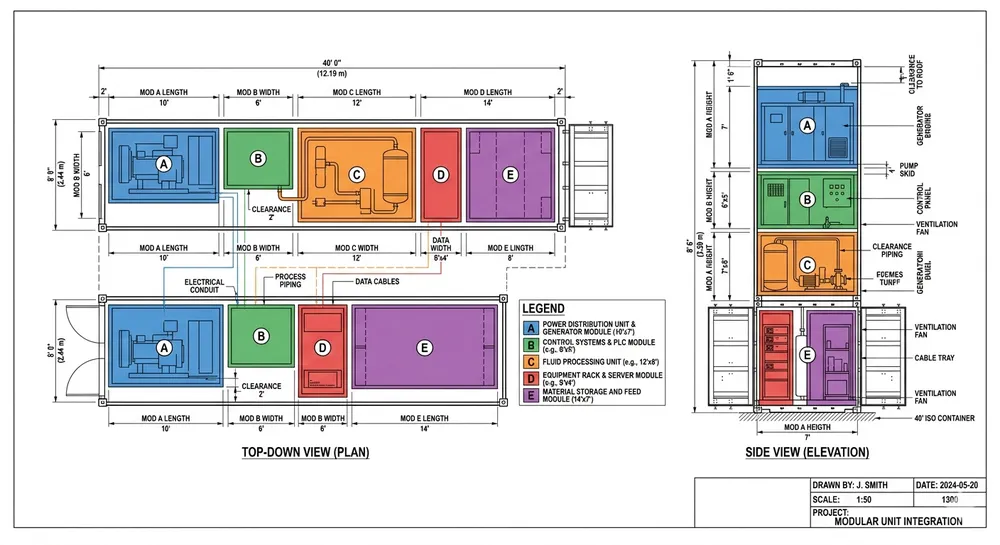 Modular Equipment Breakdown for Container Shipping Lost foam casting equipment modular breakdown for 40-foot container shipping