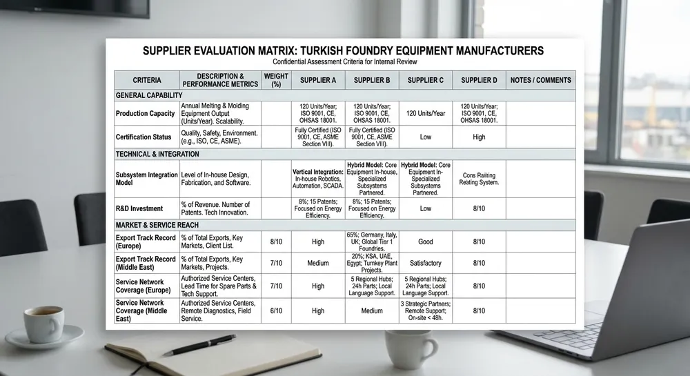 Lost Foam Casting Production Line Suppliers in Turkey: Top 10 for European & Middle East Buyers (2026)