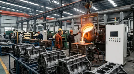 Gray iron casting with graphite flake microstructure for engine blocks and brake rotors