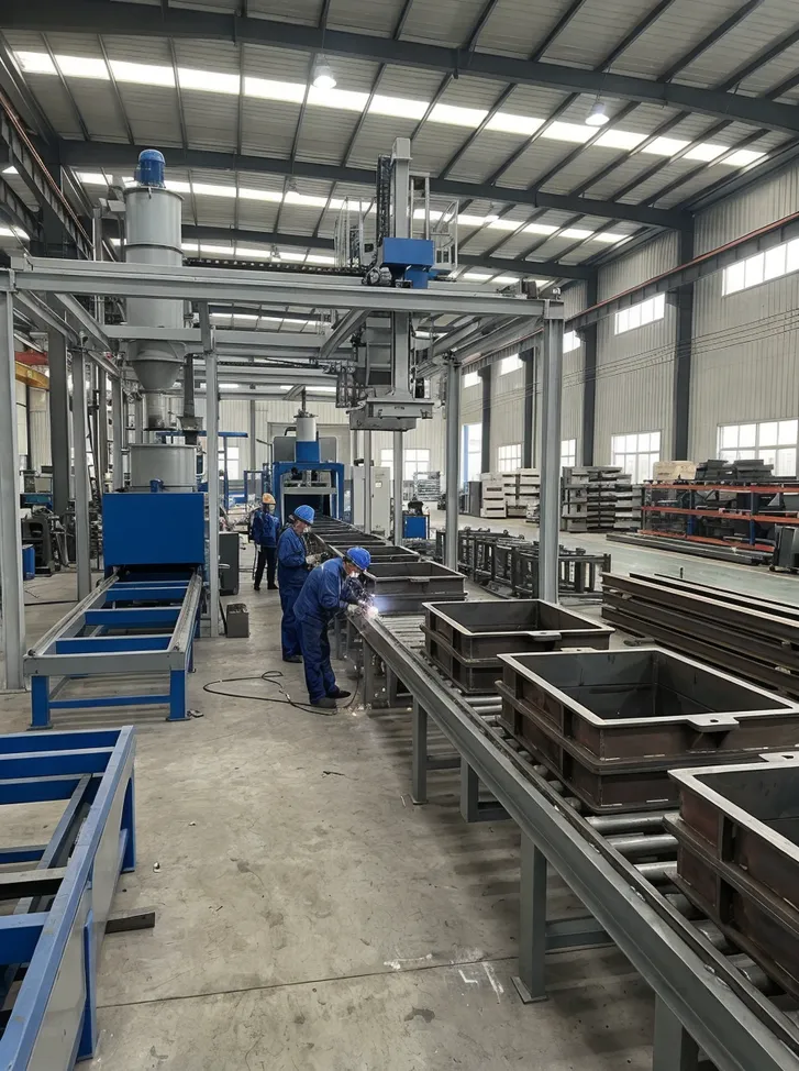 TZFoundry 15,000 square meter manufacturing facility in Qingdao producing lost foam casting equipment