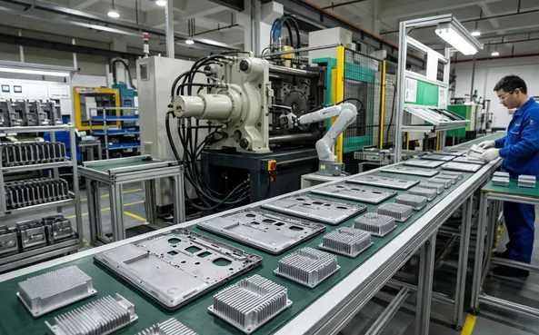 Die cast consumer electronics parts including laptop chassis and heat sinks