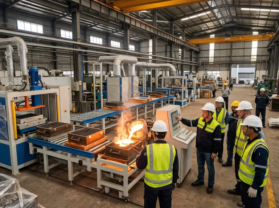 Equipment installation timeline from order confirmation to first production casting