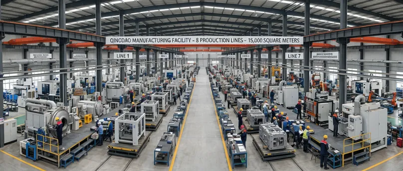 TZFoundry Qingdao manufacturing facility with 8 production lines across 15,000 square meters