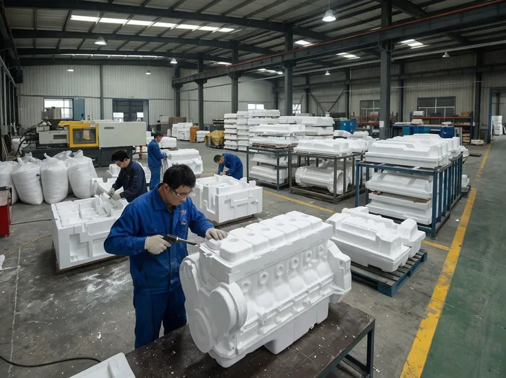 TZFoundry EPS foam pattern production facility in Qingdao, China