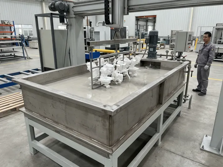 Industrial refractory dip tank for lost foam casting pattern coating