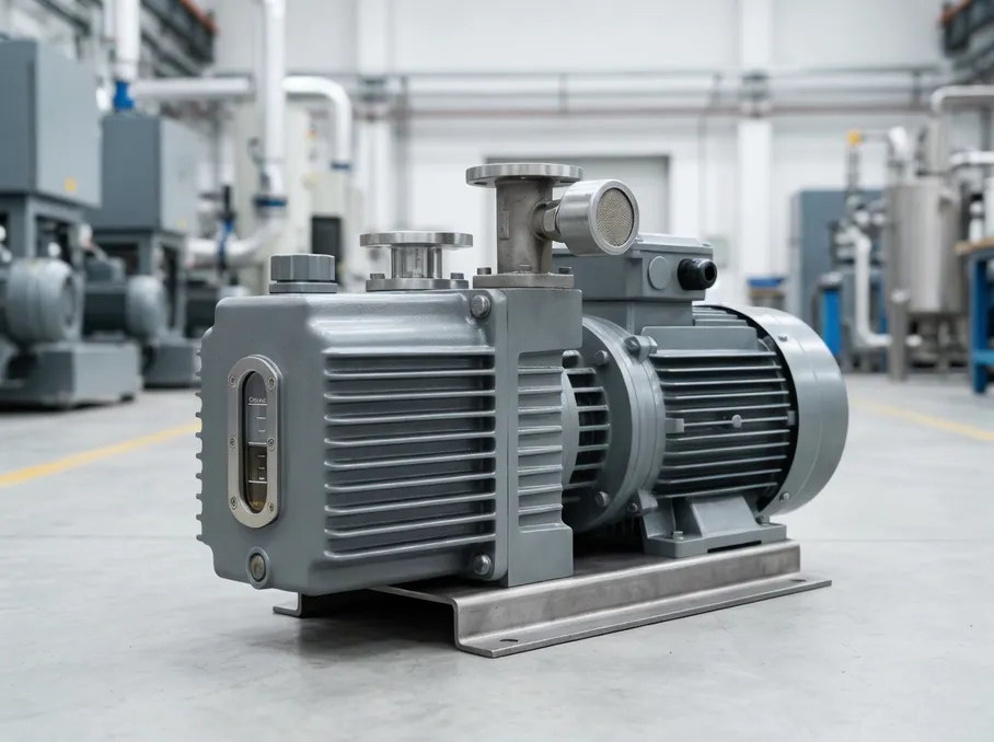 Rotary vane vacuum pump for lost foam casting with oil-sealed design
