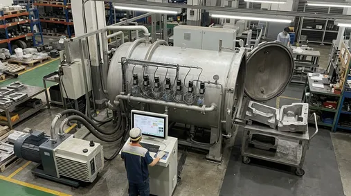 TZFoundry high-volume vacuum casting system with 4 m³ chamber and SCADA integration
