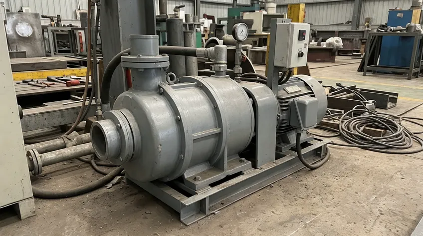 Rotary vane vacuum pump for foundry applications